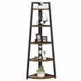 TribeSigns 70 inch Tall Corner Shelf, Industrial 5 Tier Corner
