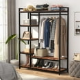thumbnail image 1 of TribeSigns Adult's Portable Free-Standing 6-Shelf Closet Organizer, Black, 1 of 6