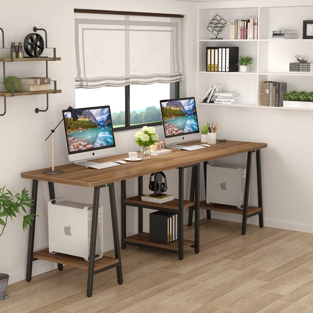 Tribesigns 78’’ Computer Desk, Extra Large Two Person Office Desk with