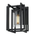 thumbnail image 1 of Tribeca 1-Light Metal Outdoor Wall Sconce in Black, 1 of 5