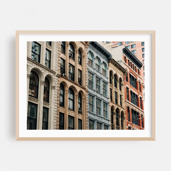 Tribeca Architectural 02 - Manhattan New York Photography Oak Framed Wall Art Print 16 x 20 inches