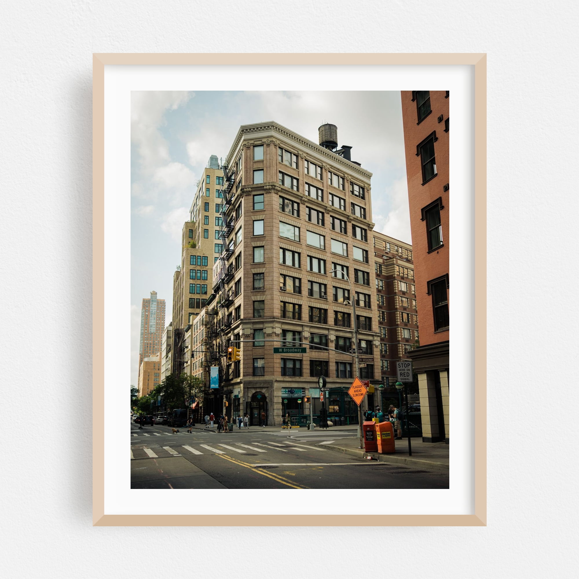 Tableau Déco Murale New York Vintage - Impression Sur Toile Bois - Style Moderne