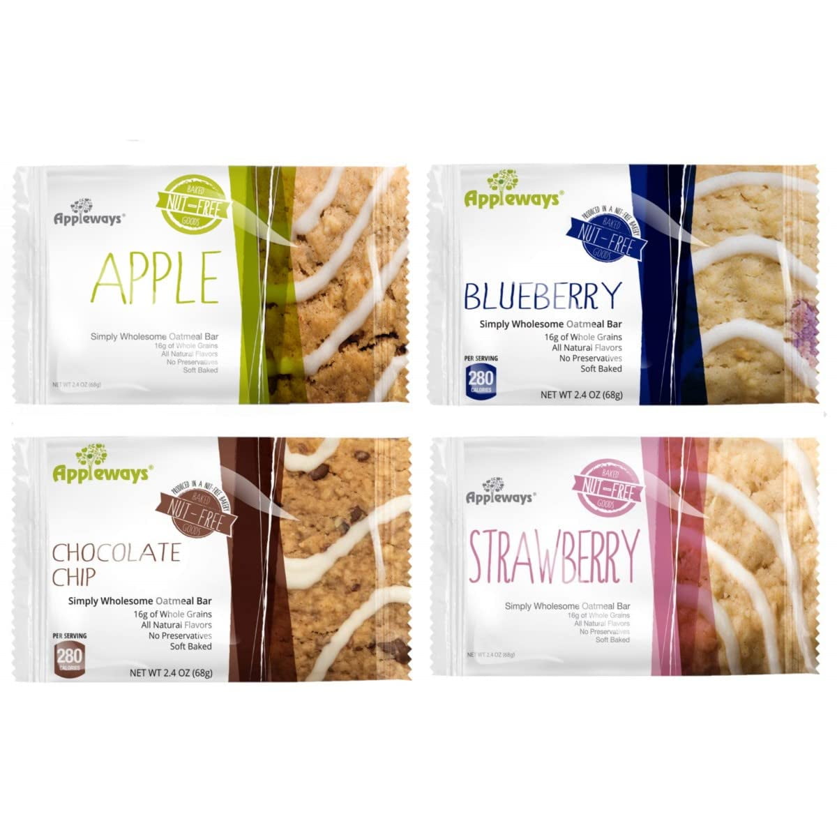 Tribeca Curations Appleways Whole Grain Oatmeal Bar Variety Pack