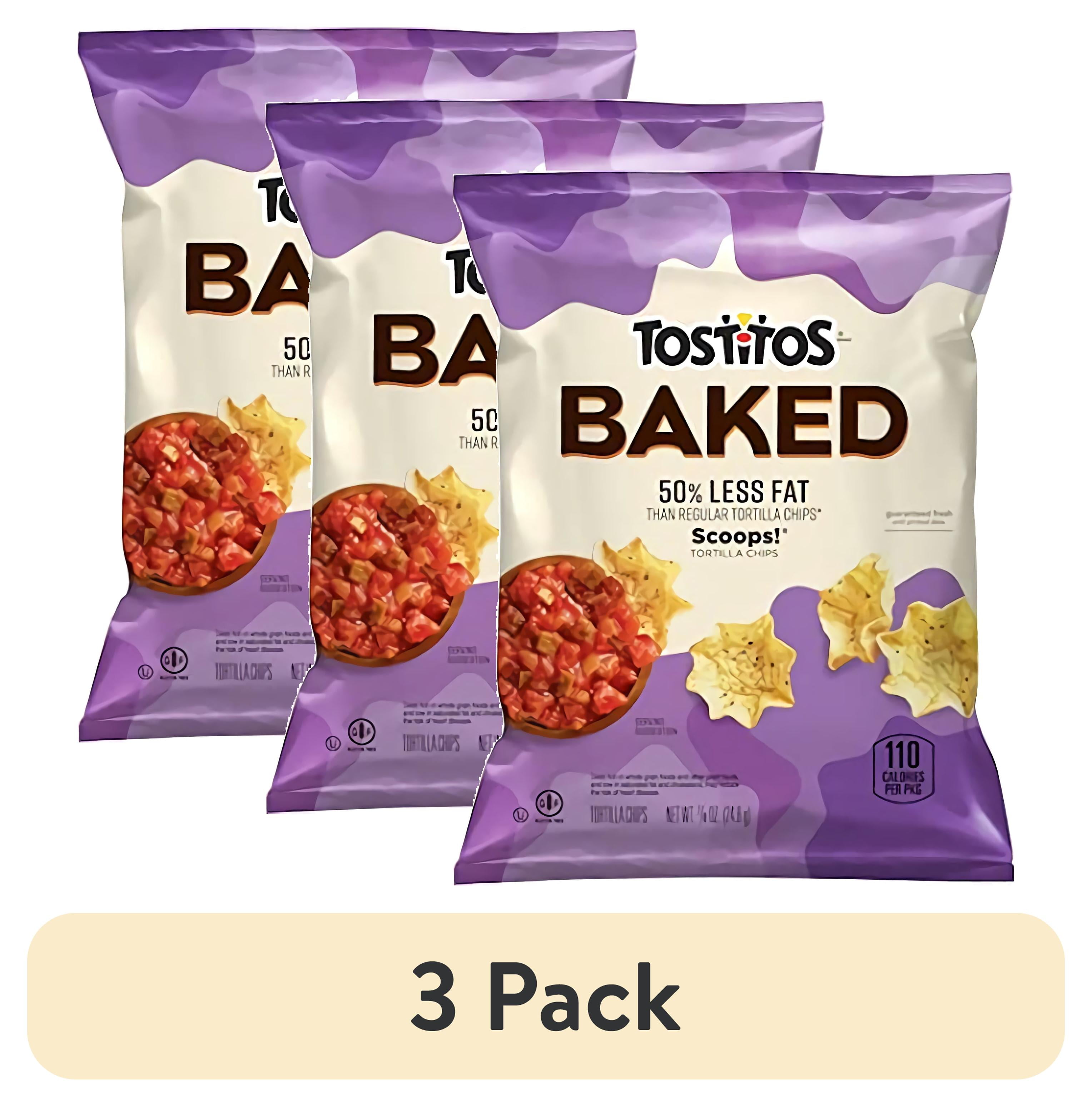 (3 pack) Baked Scoops Tortilla Chips Single Serve Bags, Curated by Tribeca Curations .875