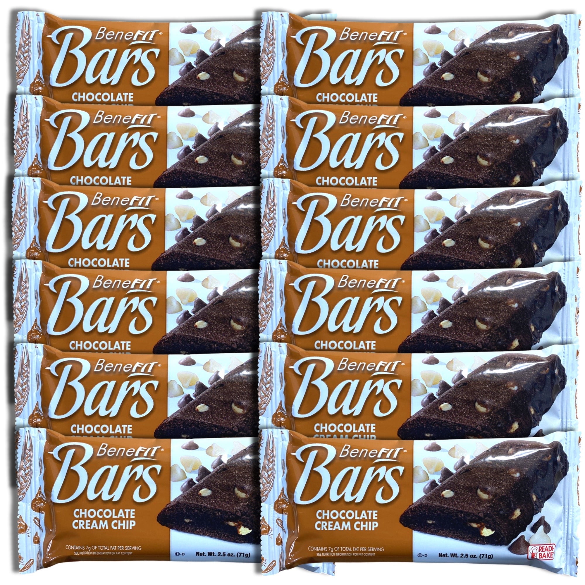 BeneFit Bars by ReadiBake 2.5 Ounce Value Pack of 12 Chocolate