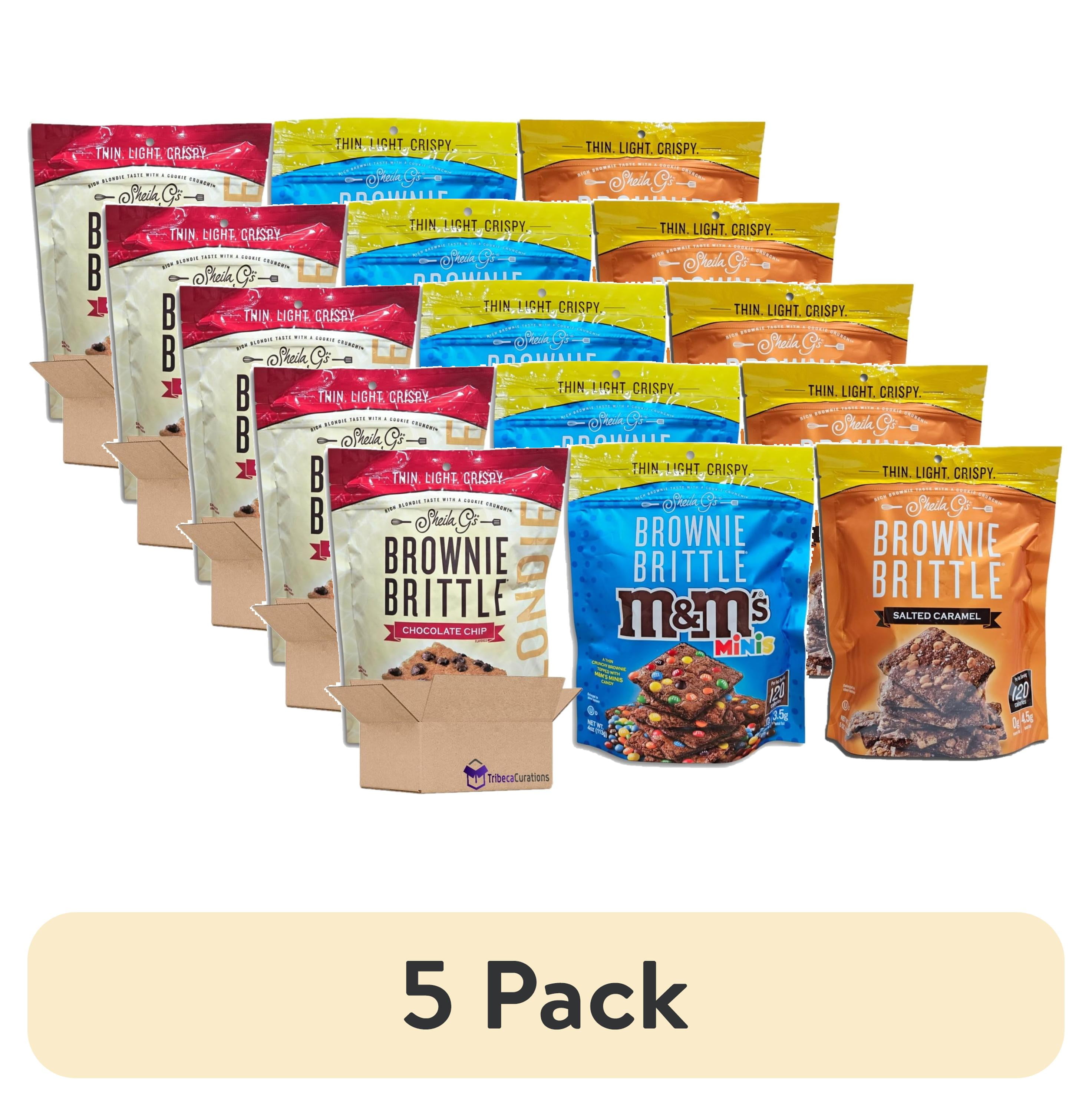 (5 pack) Brownie Brittle Variety Pack 6 Unique Flavors 5 Ounce Bag Pack of 6