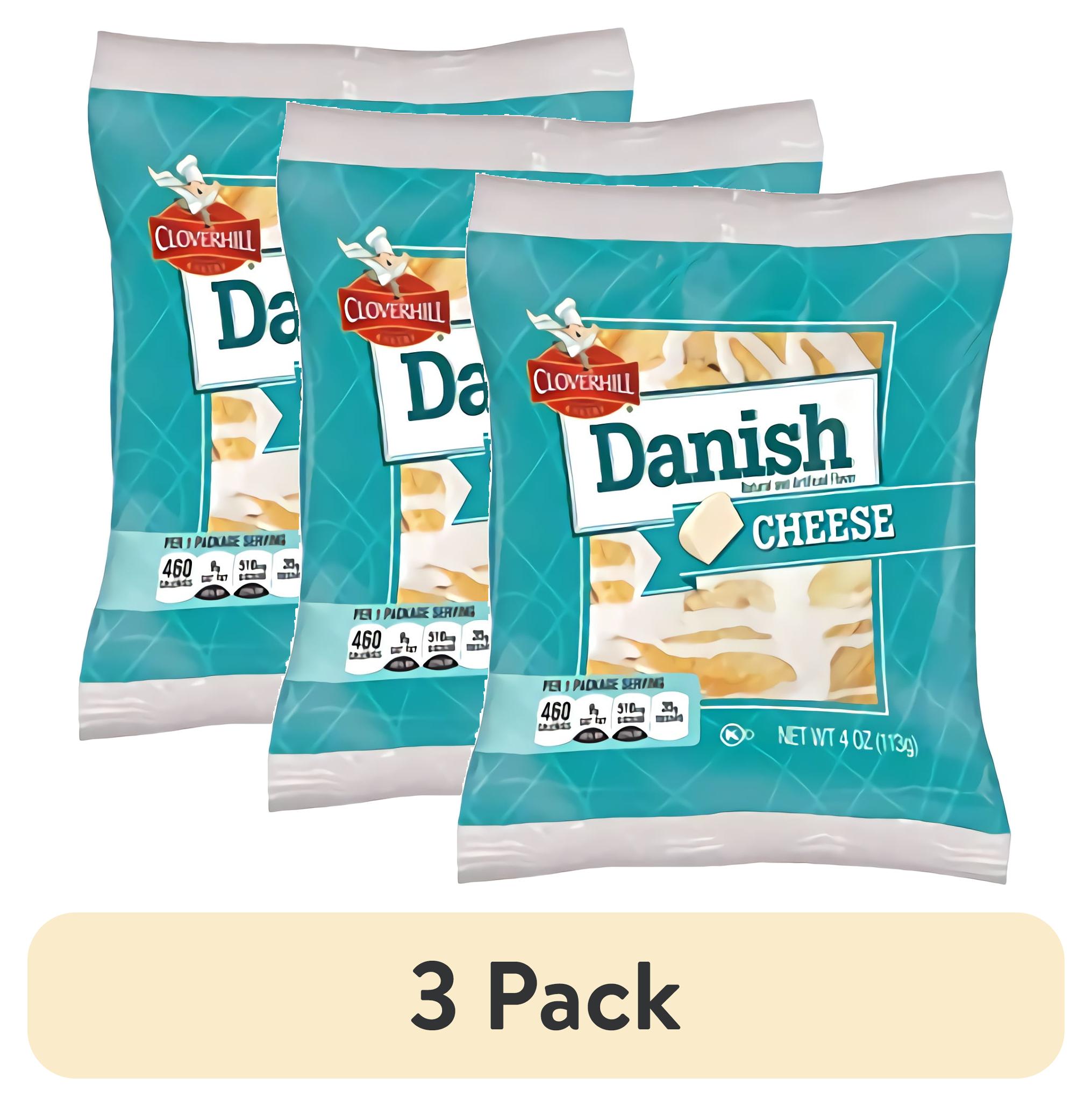 (3 pack) Cloverhill Jumbo Chocolate Iced Honey Bun & Cheese Danish