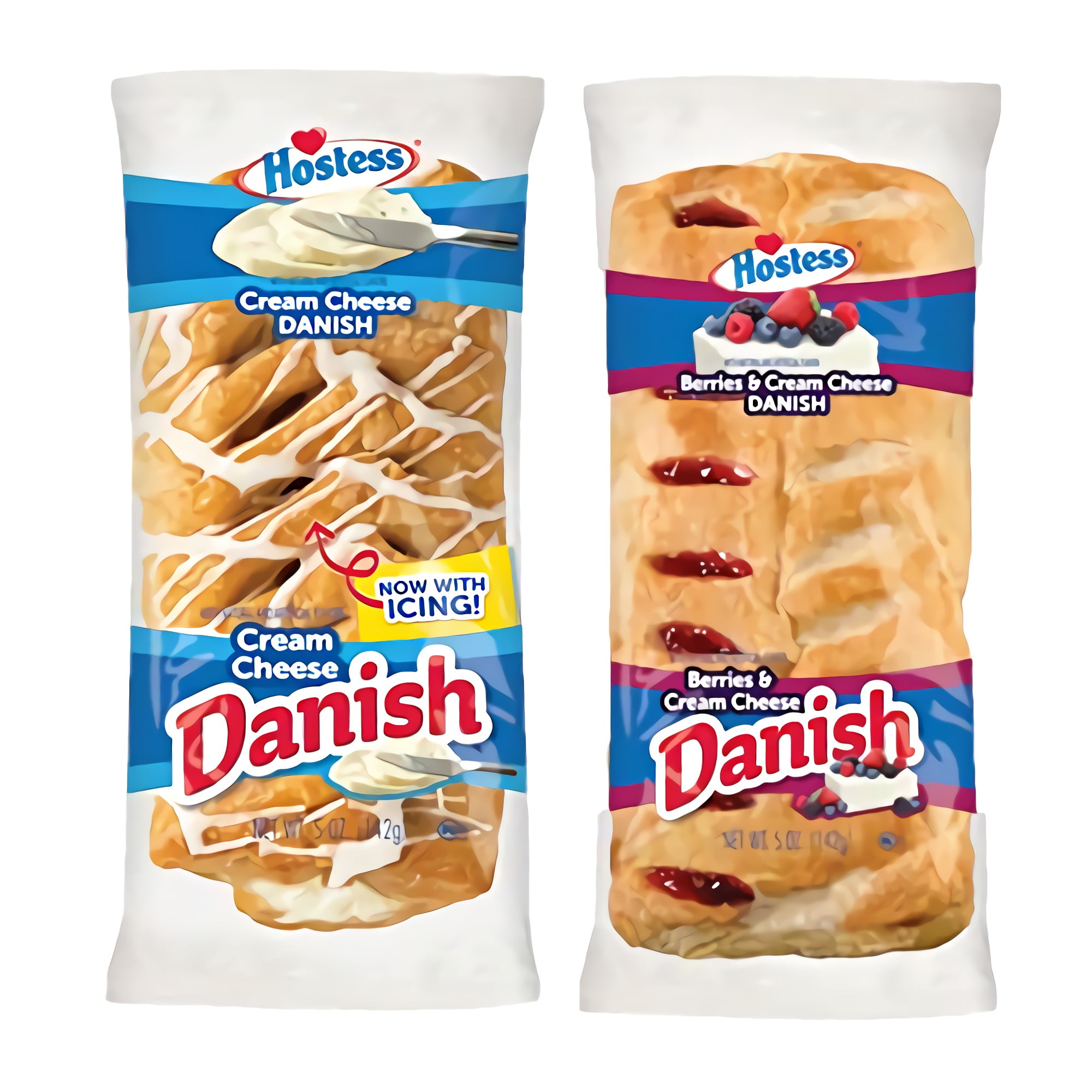 Hostess Danish Pastries Combo Variety Pack Cream Cheese and Berries n