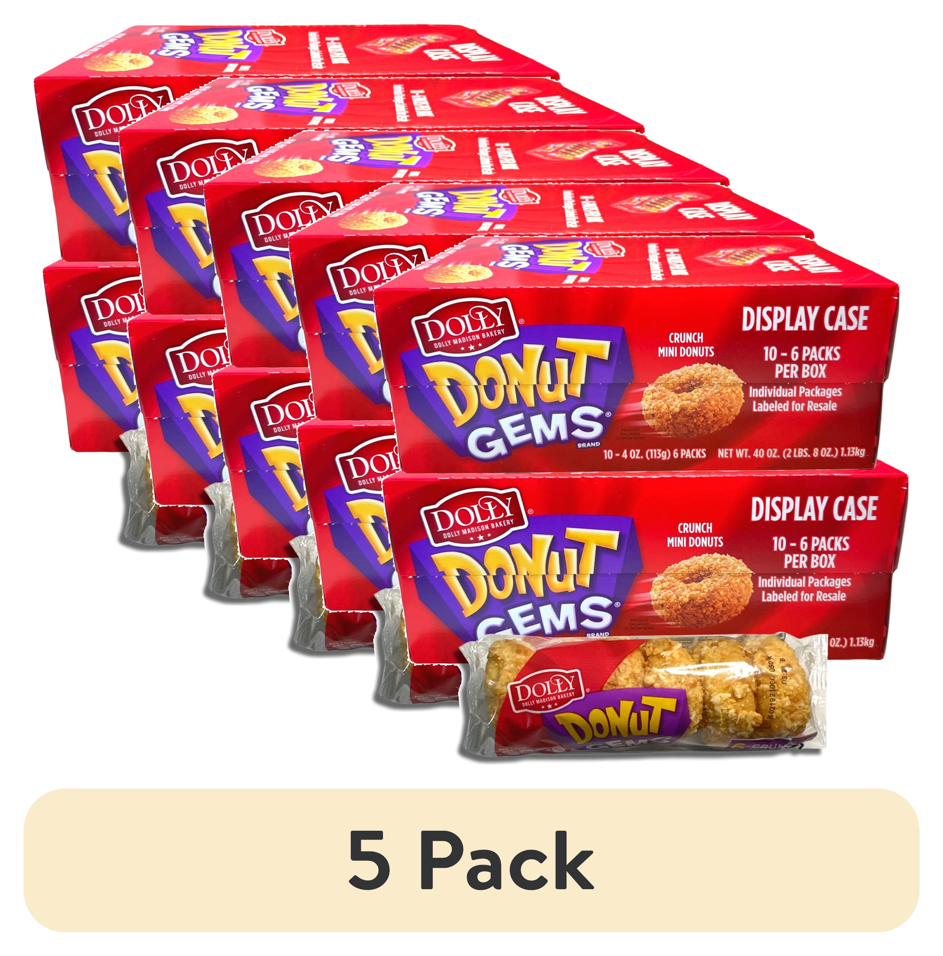 (5 pack) Tribeca Curations Dolly Madison Crunch Donut Gems Mini Donuts Bulk Value