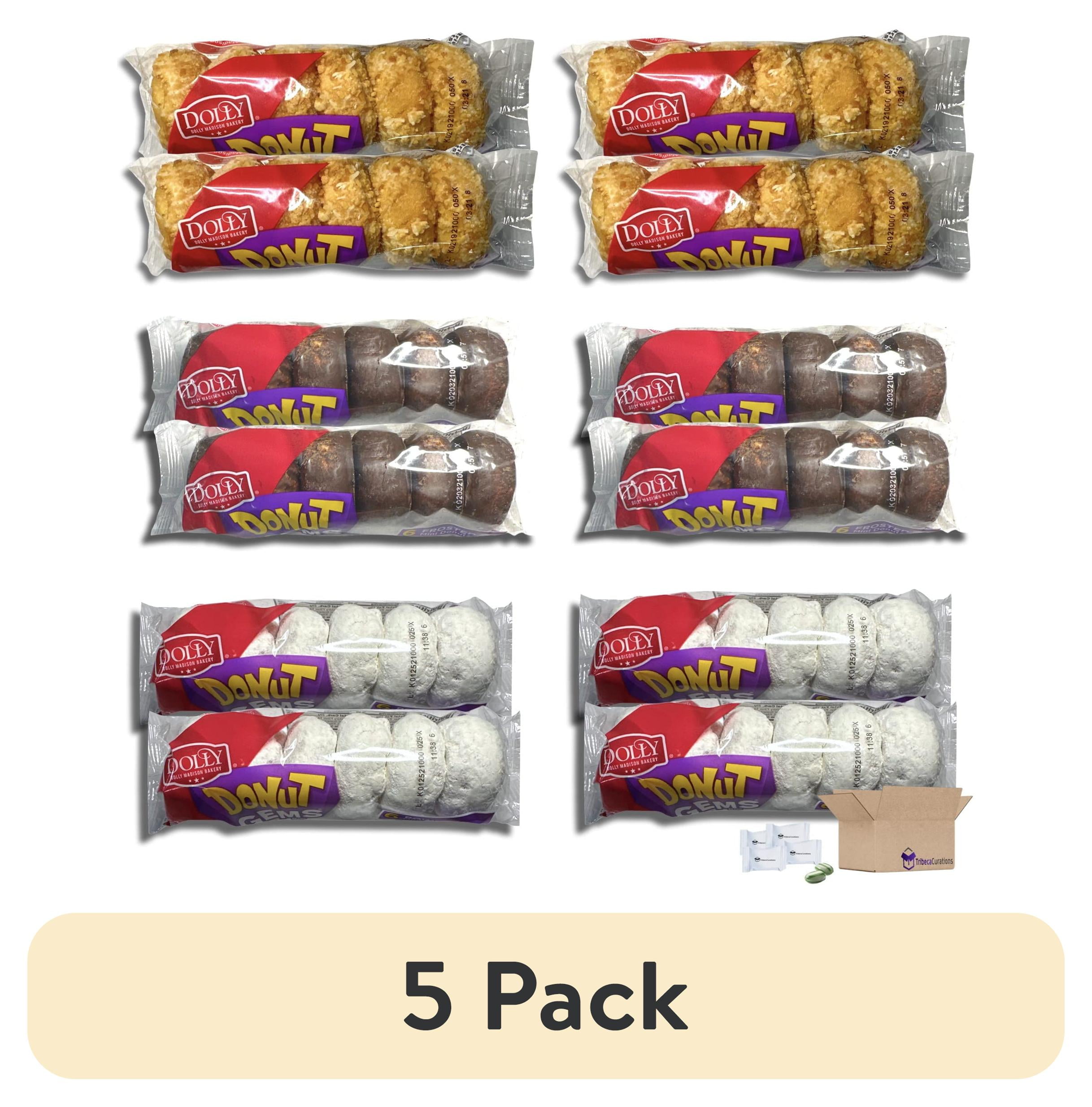 (5 pack) Dolly Madison Donut Gems Mini Donuts Variety Pack 12 Packs (72 Donuts