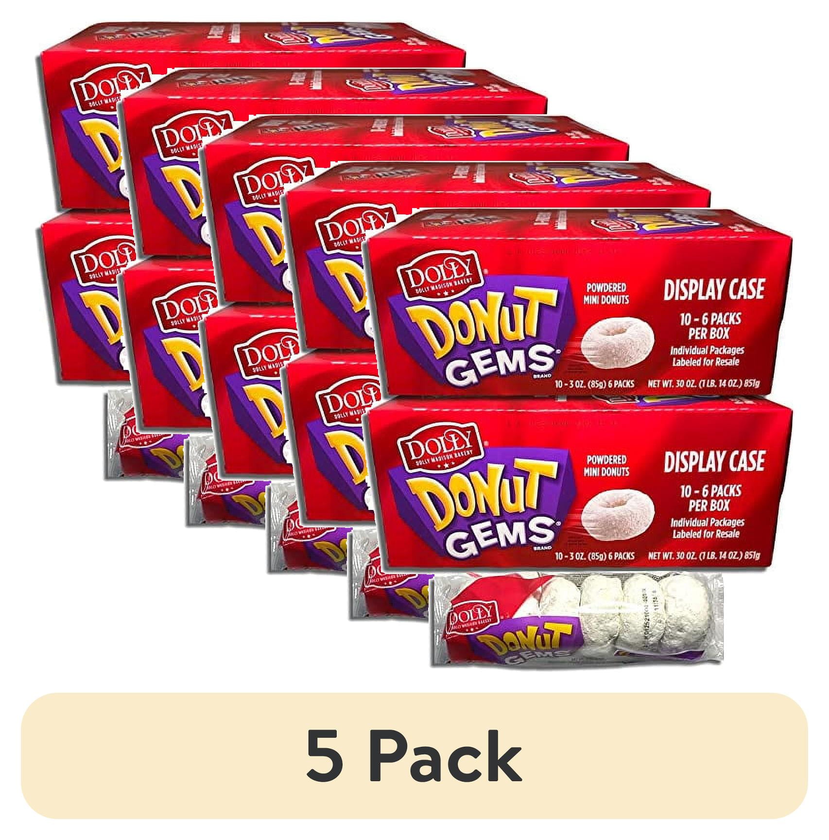 (5 pack) Dolly Madison Powdered Donut Gems Mini Donuts Bulk Value Pack 20 Packs (120