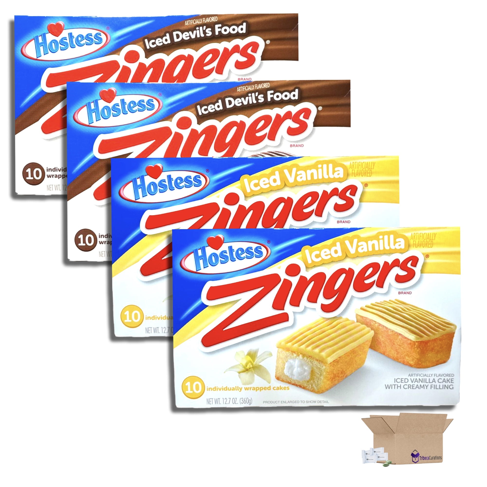 Hostess Hosttess Zingers Combo Iced Vanilla & Iced Devil's Food 12.