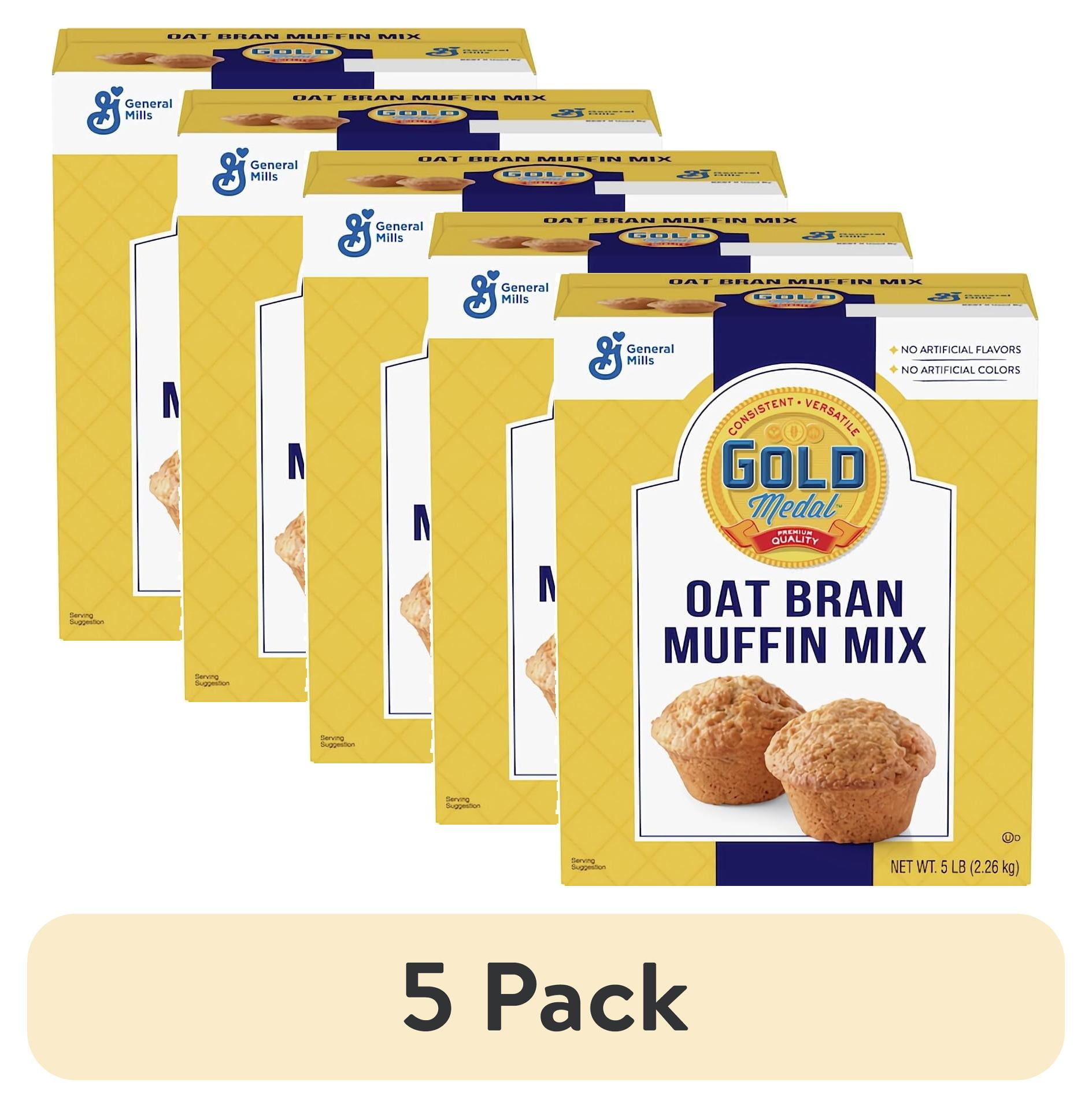 (5 pack) Oat Bran Muffin Mix by Gold Medal 5 Pound Box