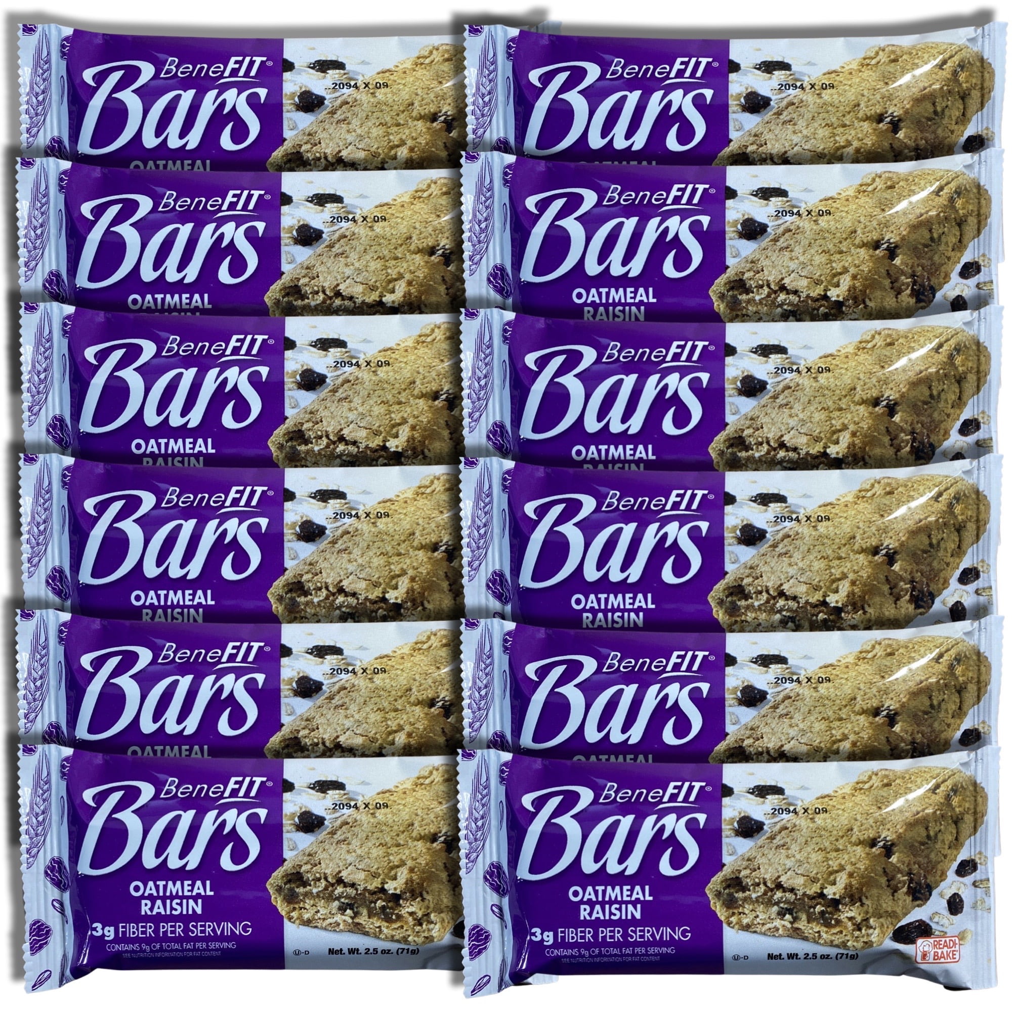 Tribeca Curations Oatmeal Raisin BeneFit Bars by ReadiBake Bundled