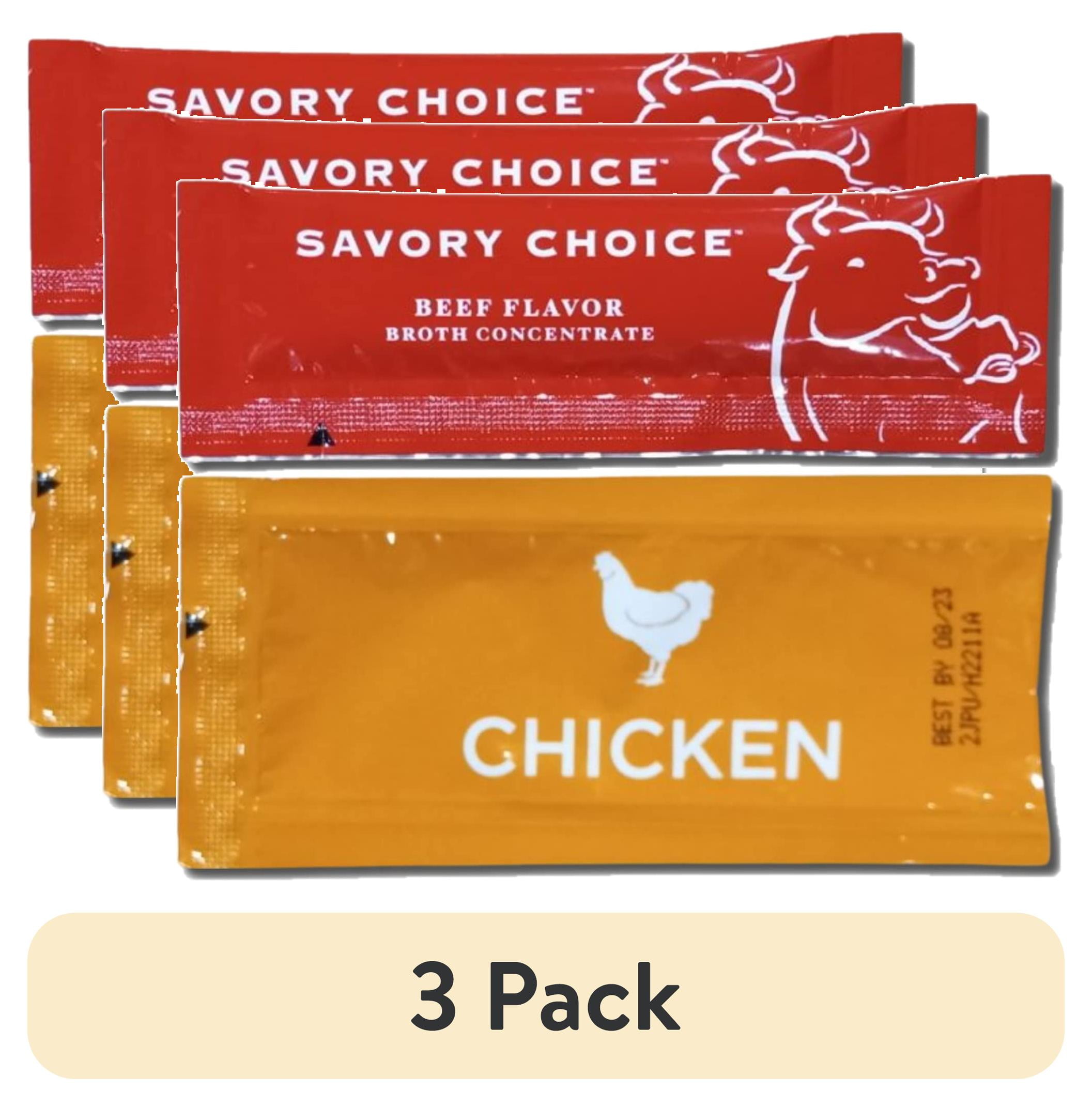 (3 pack) Reduced Sodium Broth Concentrate Variety Pack Beef, Chicken