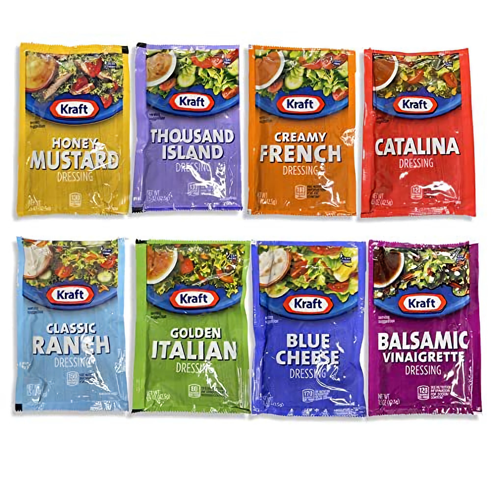 Kraft Salad Dressing Variety by Kraft 8 Flavors, 1.5 Oz. Packets