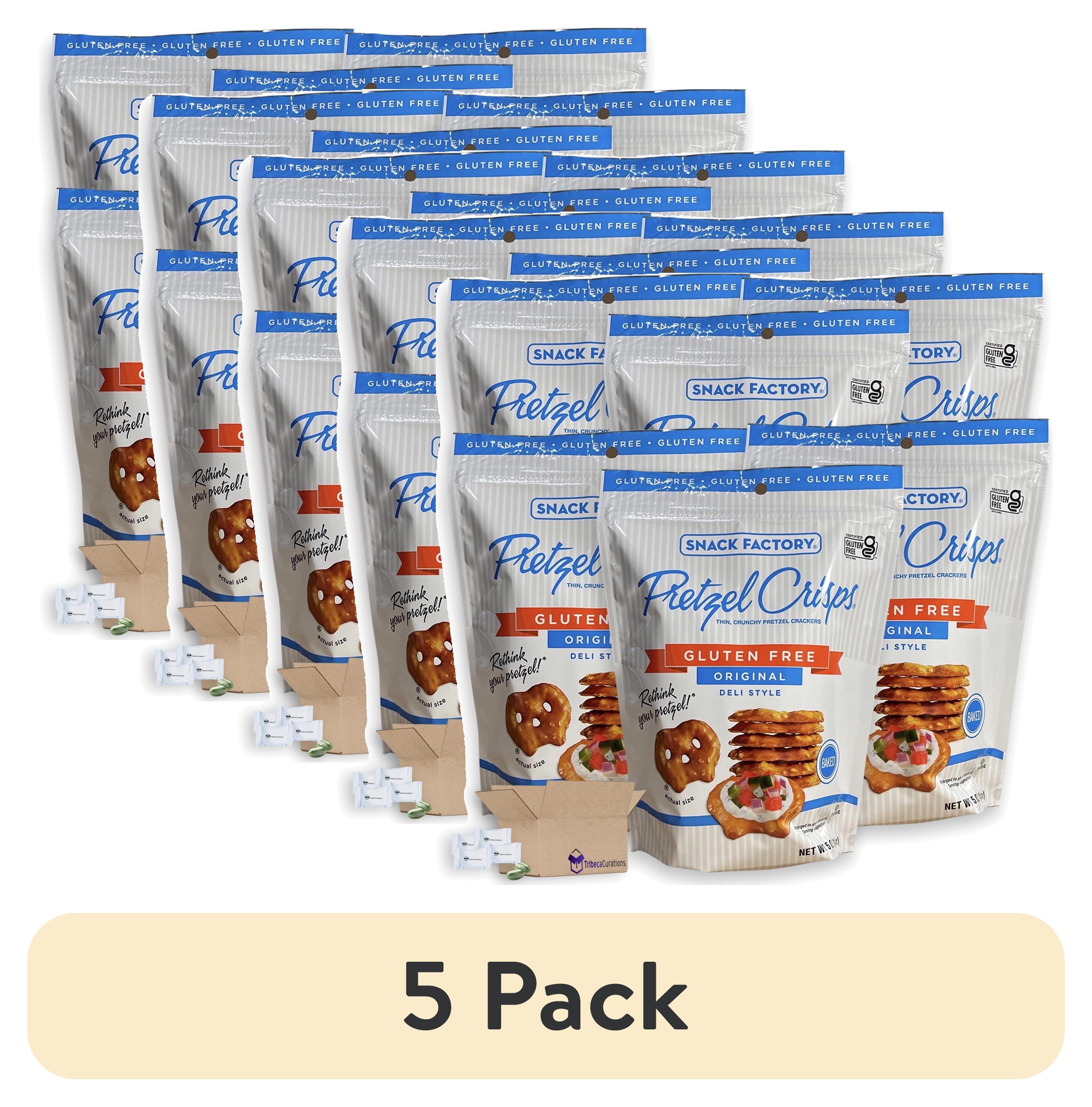(5 pack) Snack Factory Gluten Free Pretzel Crisps Value Pack 5 Ounces