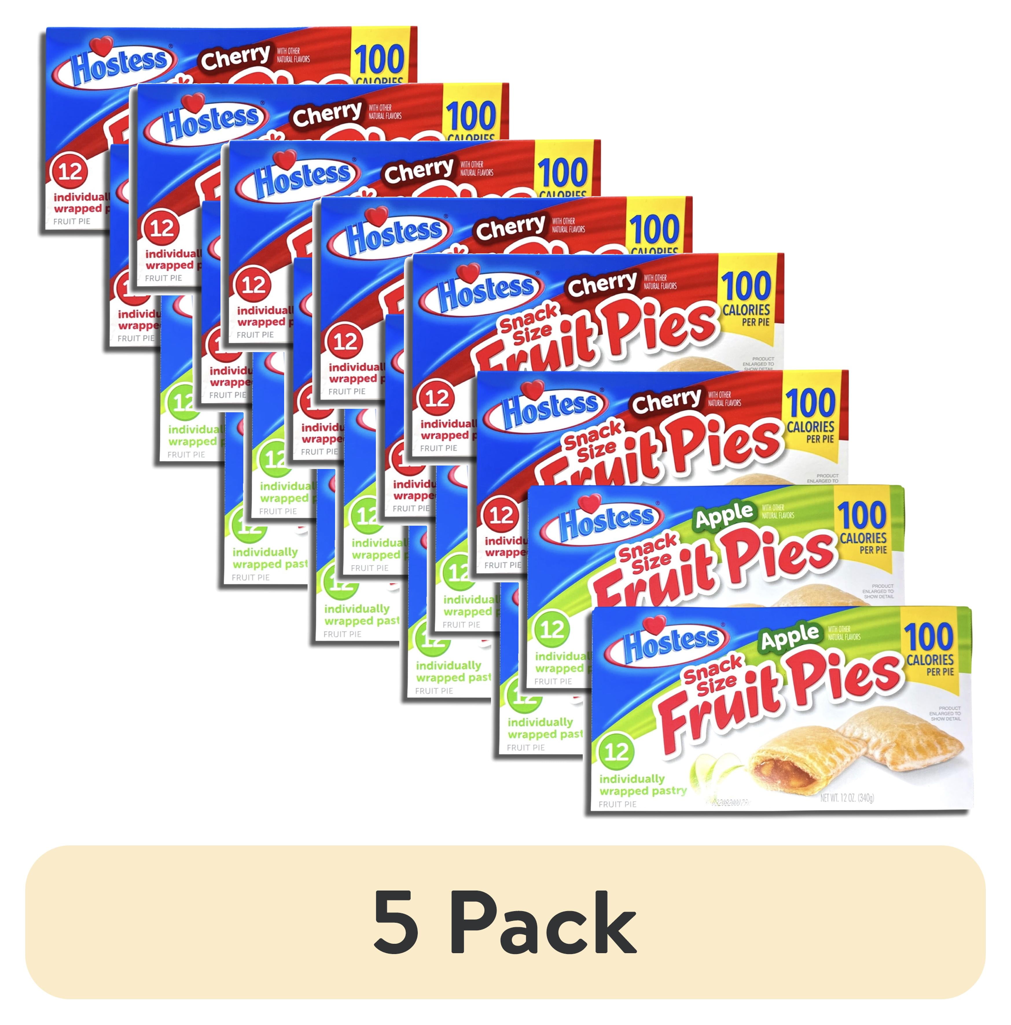 (5 pack) Hostess Snack Size 100 Calorie Mini Fruit Pies 12 Count Box