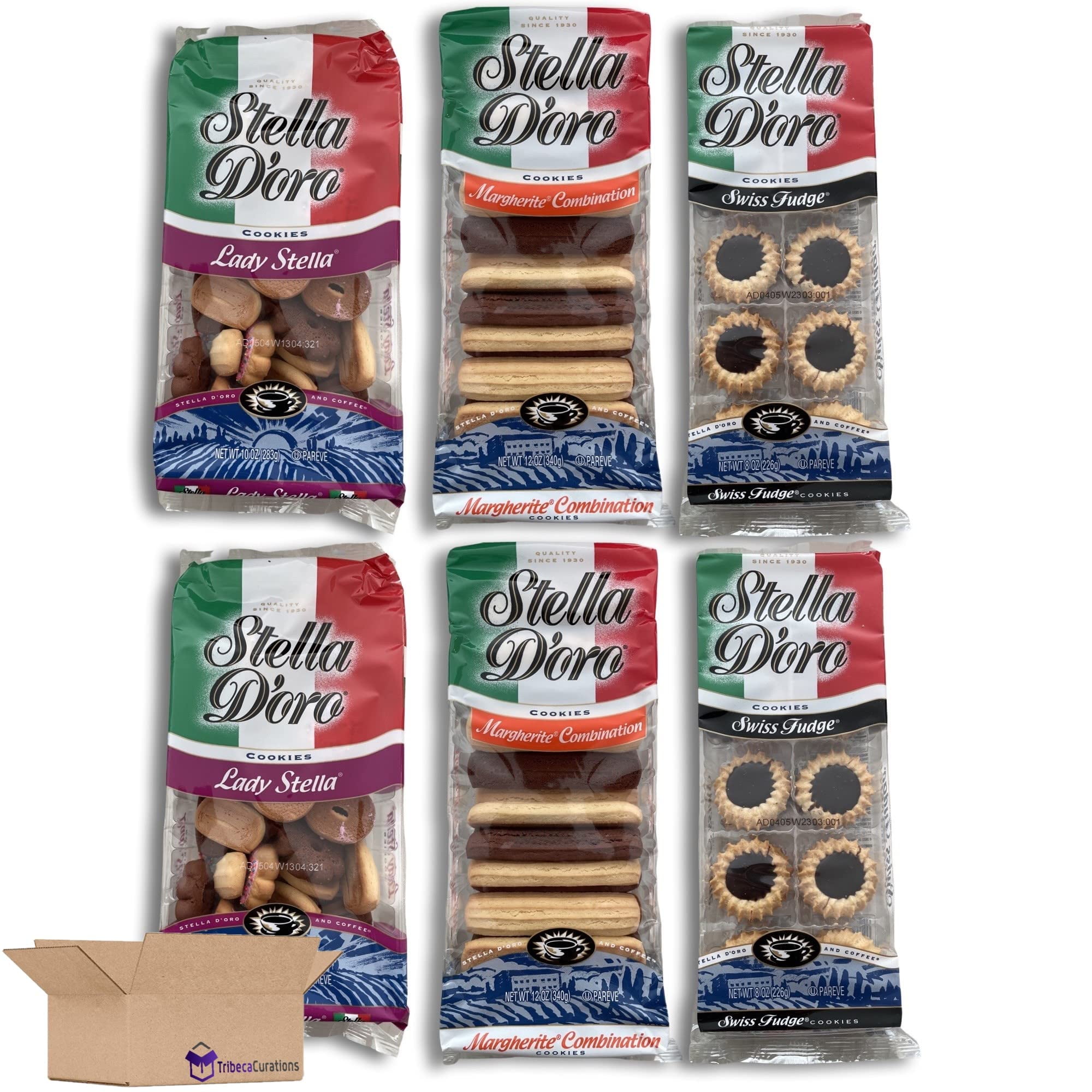 Tribeca Curations Stella D'oro 3 Flavor Cookie Variety Pack Includes