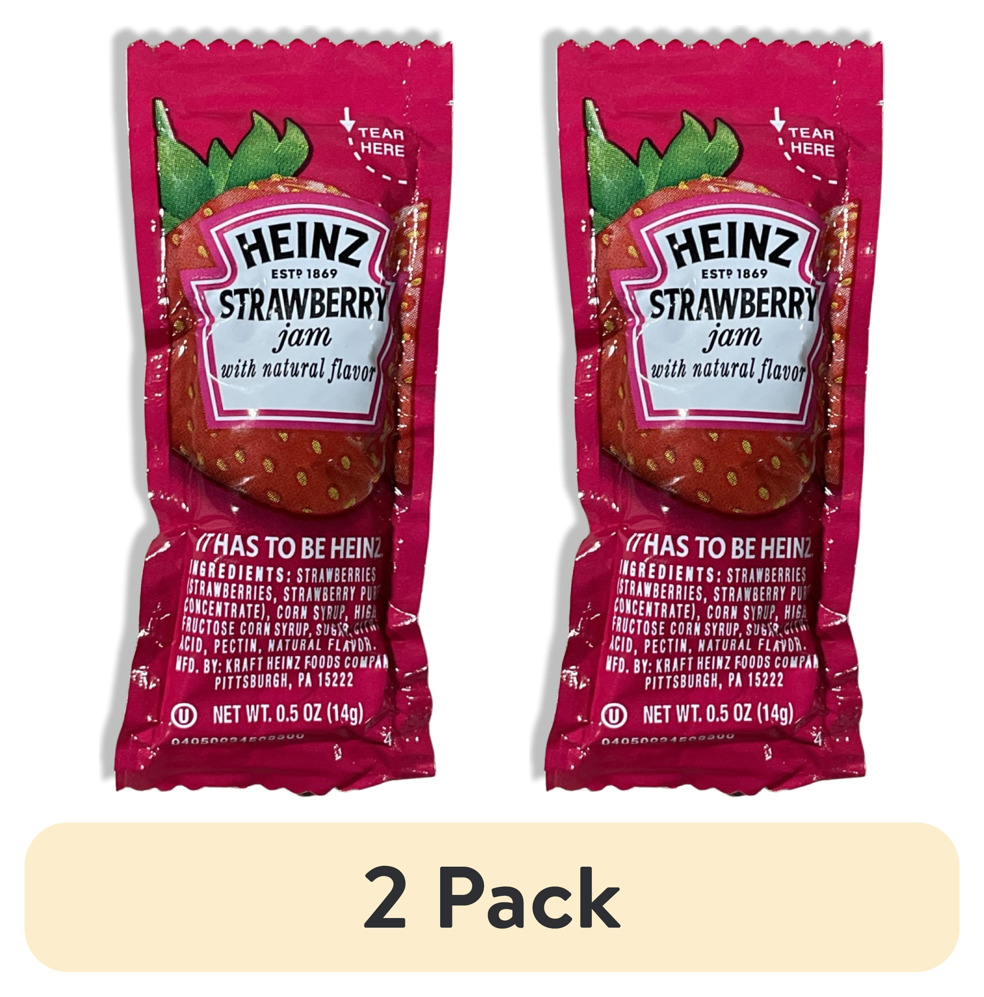 2 pack) Strawberry Jam Single Serve Packets | .5 Ounce Pouch 2 pack) Strawberry Jam Single Serve Packets | .5 Ounce Pouch
