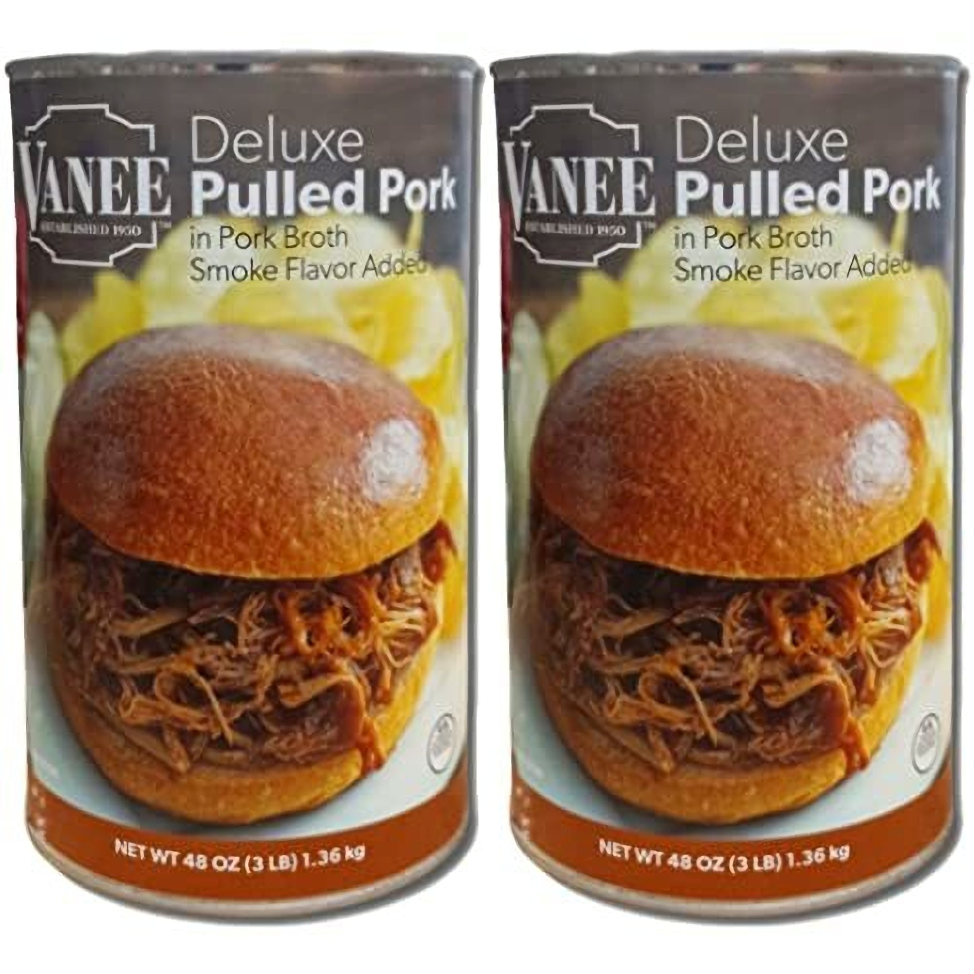 Vanee Deluxe Pulled Pork Value Pack | 48 Ounce Can | Pack of 2 ...