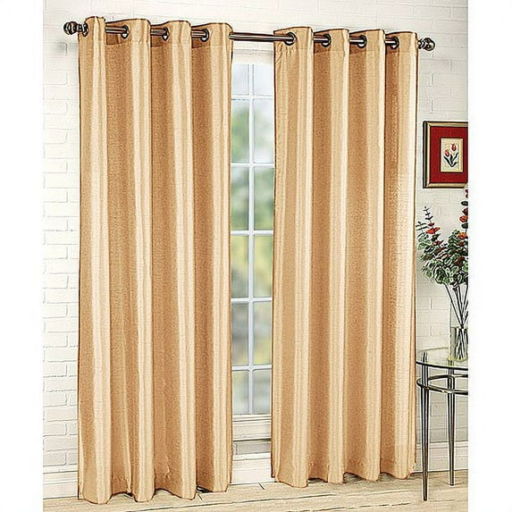 Tribeca Faux Silk Grommet Single Curtain Panel