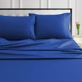 thumbnail image 1 of Tribeca Living  1000 Thread Count Egyptian Cotton Extra Deep Pocket Bed Sheet Set Queen - Classic Blue, 1 of 5