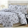 thumbnail image 1 of Tribeca Living 200-GSM Heavyweight Soft Flannel Printed Oversized Duvet Cover Set (Insert Excluded) let it snow King Novelty Traditional, 1 of 5
