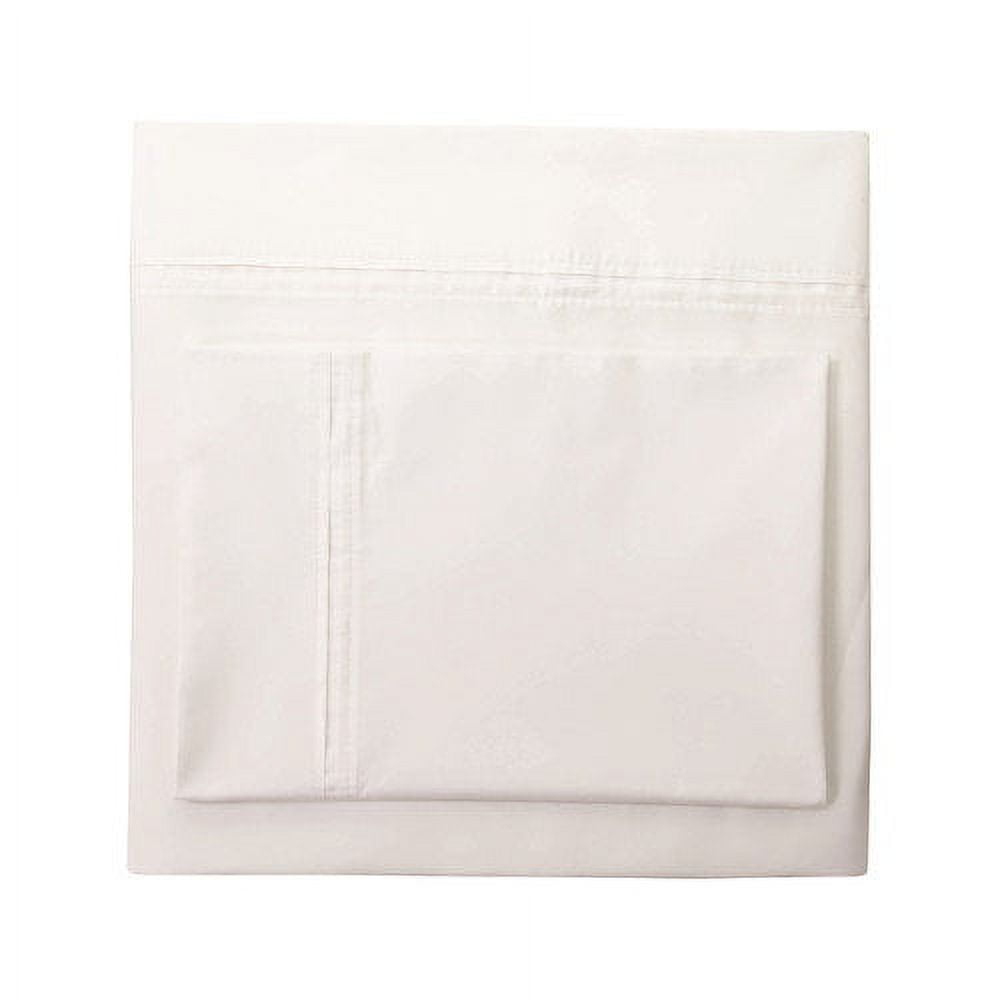 Twin White Egyptian Cotton Percale Deep Pocket Sheet Set