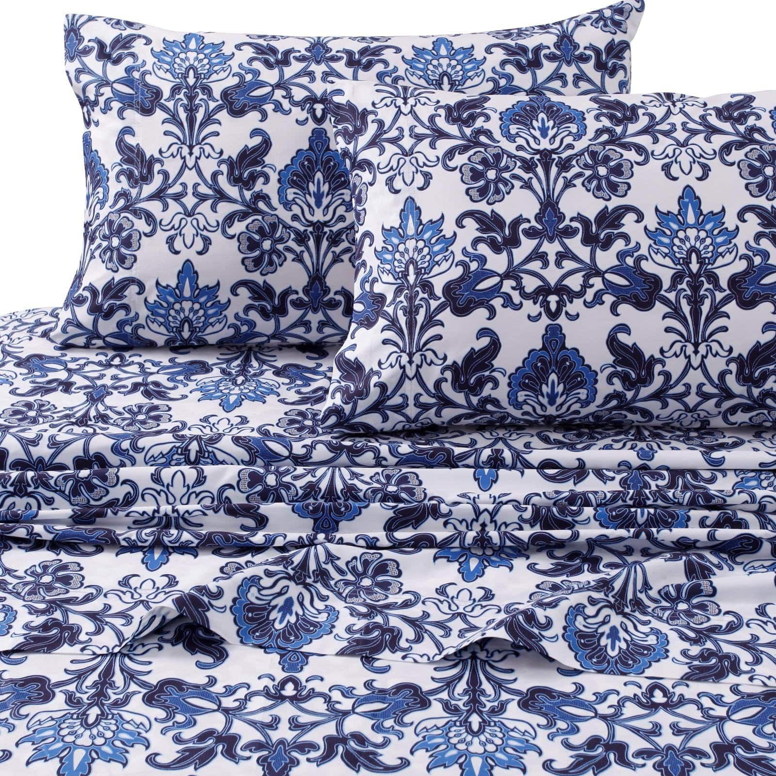 Tribeca Living Catalina Deep Pocket Percale Sheet Set - Walmart.com