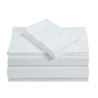 Tribeca Living Egyptian Cotton 800 Thread Count Deep Pocket Bed Sheet Set White Queen Egyptian Cotton Modern & Contemporary, Casual