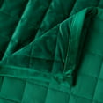 thumbnail image 1 of Tribeca Living Florence Velvet Oversized Solid Quilt Set King Emerald Green, 1 of 3