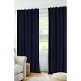 thumbnail image 1 of Tribeca Living Luxury Velvet Room Darkening Window Curtains - Solid Colors, 2 Panels 50 x 84 - Indigo, 1 of 5