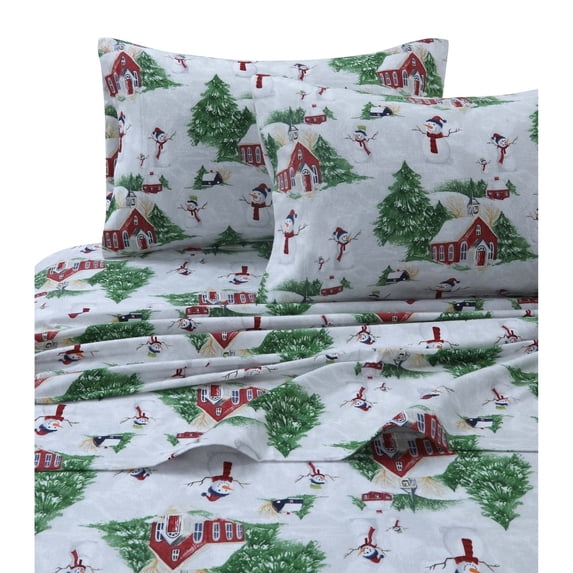 Cozy Flannel Novelty and Holiday Printed Extra Deep Pocket Bed Sheet Set
