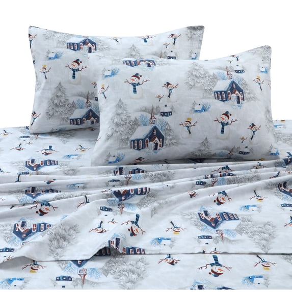 Cozy Flannel Novelty and Holiday Printed Extra Deep Pocket Bed Sheet Set