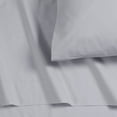 thumbnail image 1 of Tribeca Living Solid or Printed 300 Thread Count Cotton Percale Extra Deep Pocket Sheet Set Full - Soft Grey, 1 of 5