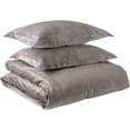 thumbnail image 1 of Tribeca Living VENICEDUVET Venice Velvet Oversized Solid Duvet Set, Queen, Smoke Grey Smoke Grey Queen, 1 of 5