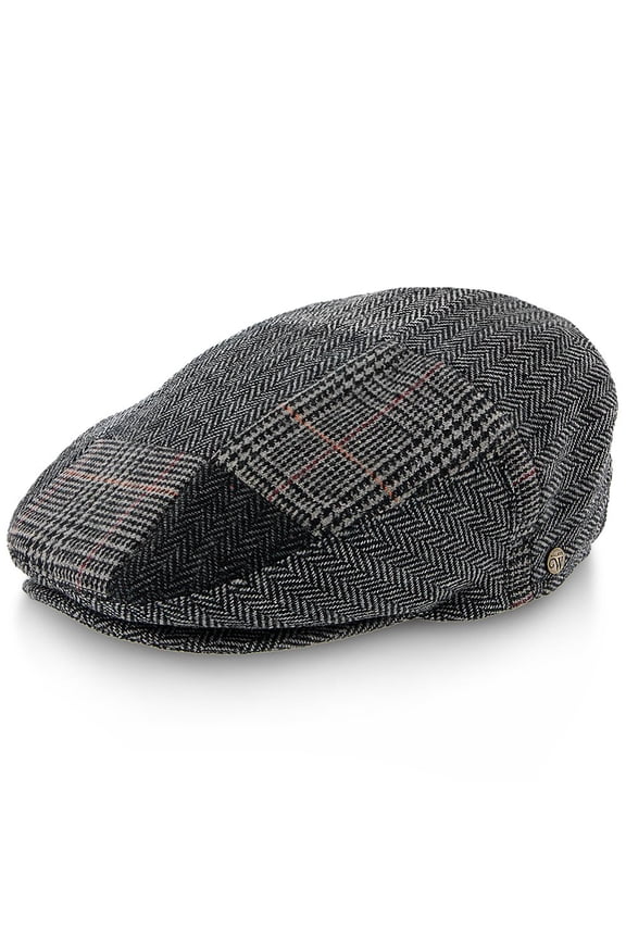 Tribeca - Walrus Hats Grey Tweed Patchwork Ivy Cap