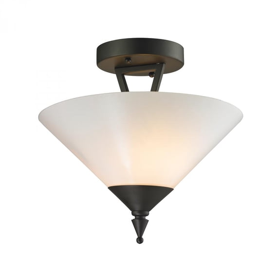 Tribecca 2 Light Semi Flush In Oil Rubbed Bronze