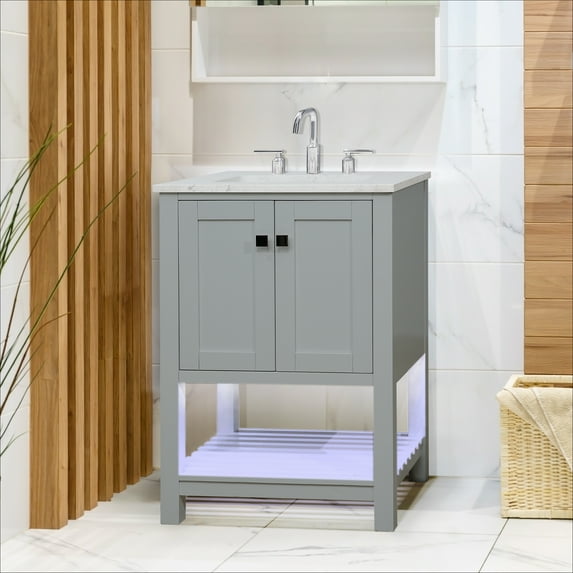 Tribecca 24" 2-Door Vanity, Grey