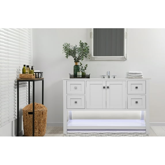 Tribecca 48" 4-Drawer Vanity, White
