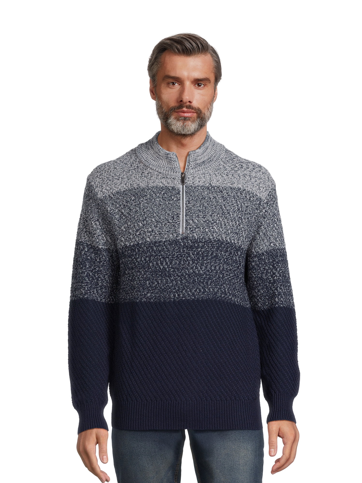 Gradient top sweater mens