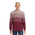 thumbnail image 1 of Tribekka 44 Men's Gradient Mock Neck Quarter Zip Sweater with Long Sleeves, Sizes S-2XL, 1 of 5