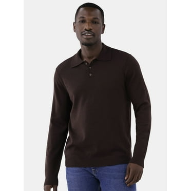 Tribekka 44 Men's Button Polo Shirt with Long Sleeves, Sizes XS-3XL