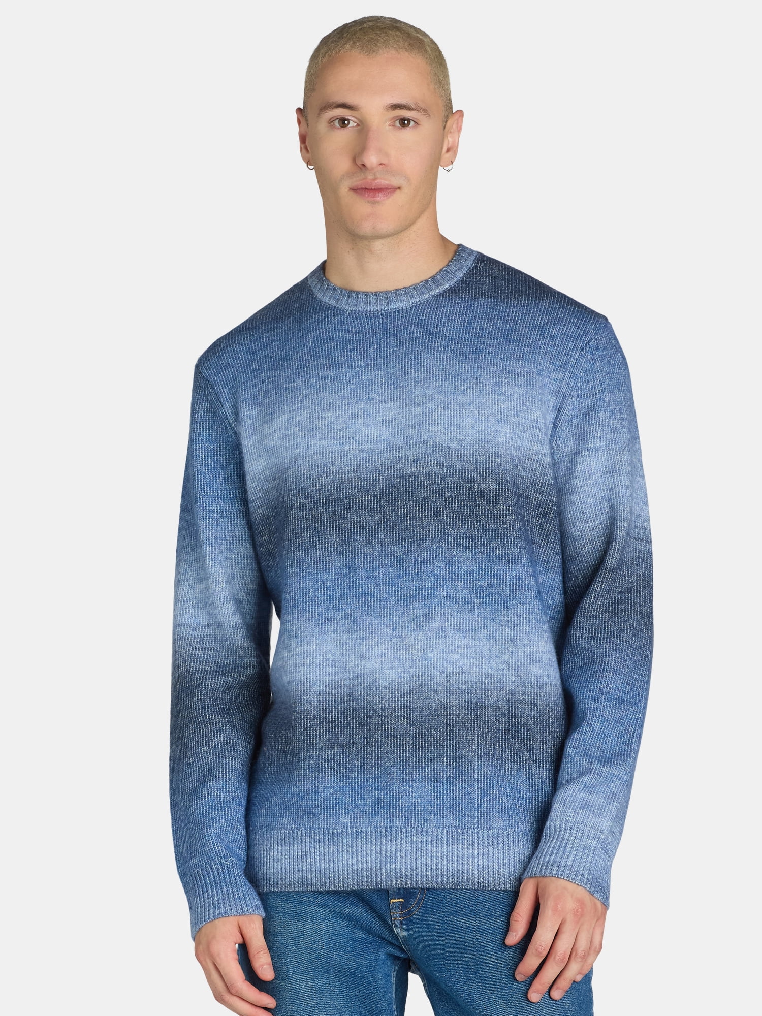 Tribekka 44 Men's Ombre Stripe Crewneck Sweater XS-3XL, Soft