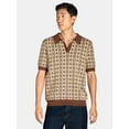 thumbnail image 1 of Tribekka 44 Men's Patterned Refined Sweater Polo with Johnny Collar, Sizes XS-2XL, 1 of 5
