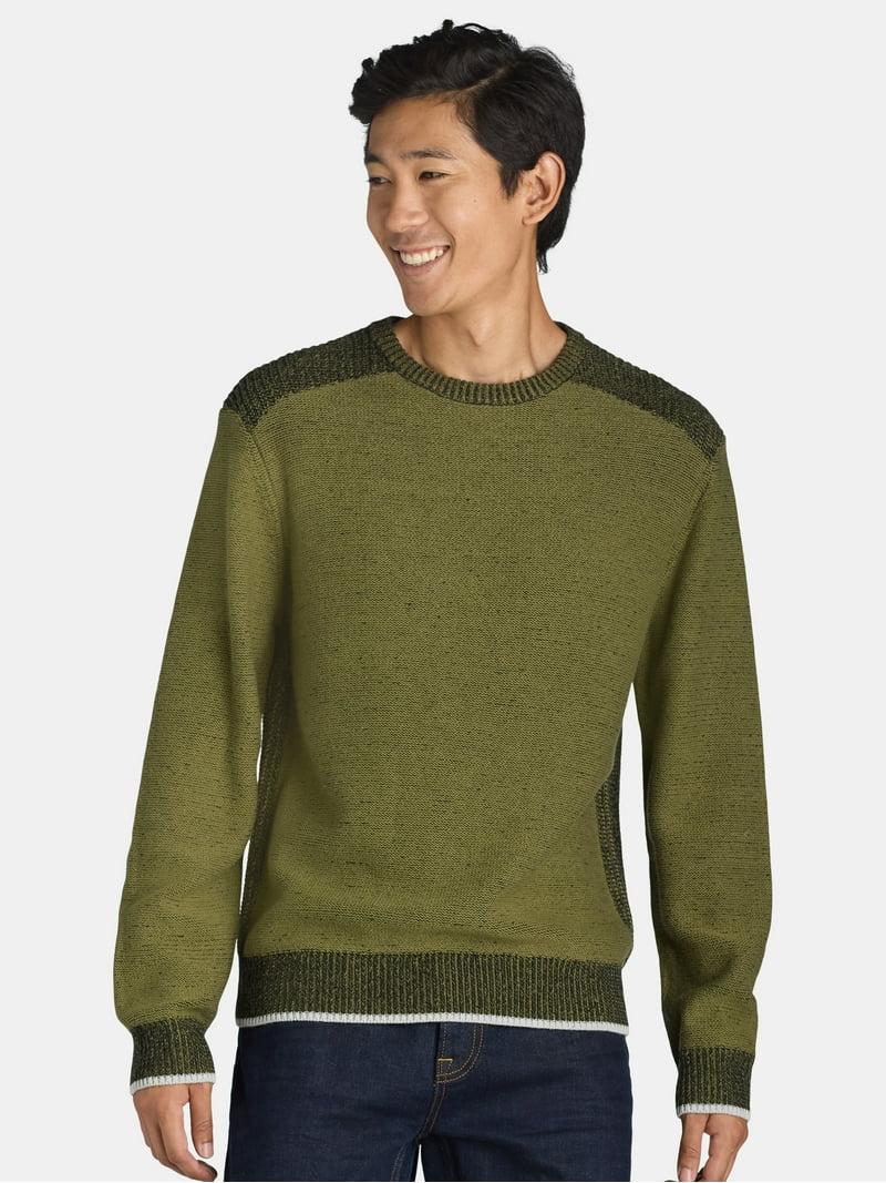 Tribekka 44 Men's Long Sleeve Washed Dye Crewneck Sweater