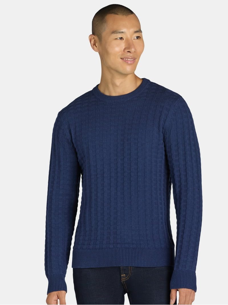 Tribekka 44 men's Textured Crewneck Sweater - Walmart.com