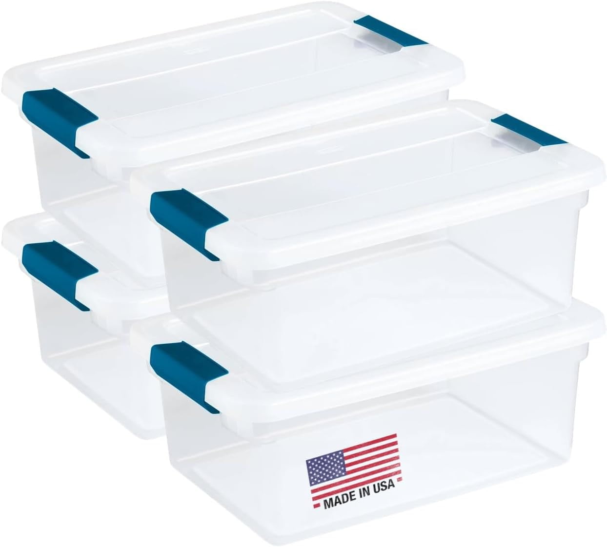 Tontarelli Rhino Heavy Duty Clear 60L XL Stackable Storage Box With Lid - View #3