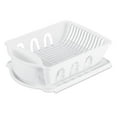 thumbnail image 1 of Tribello Sink Dish Drying Rack, Heavy Duty Hard Plastic Sink Set with Drainer (White) Made In USA, 1 of 7